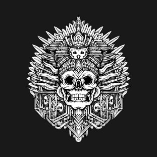 Mayan Death Skull Headdress T-Shirt