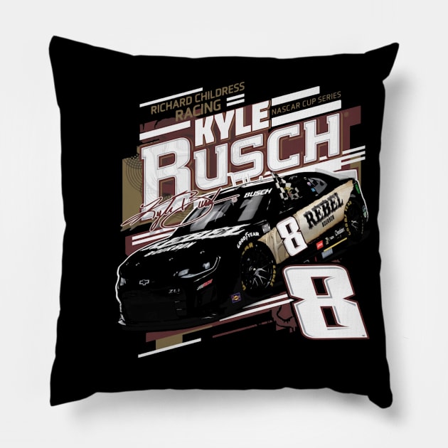 Kyle Busch Rebel Bourbon Draft Pillow by ganisfarhan