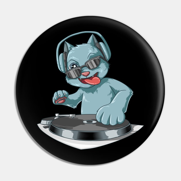 DJ Cat with headphones at the turntables Pin by melostore