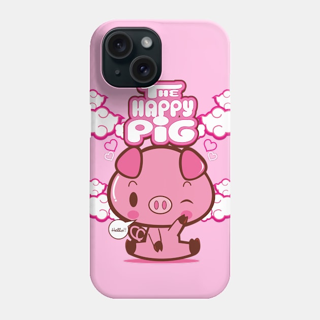 The Happy Pig Phone Case by gigearts