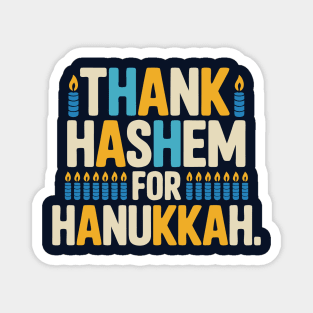 Thank HaShem for Hanukkah – Colorful Candle Design Magnet