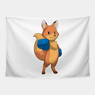 Fox as Boxer with Boxing gloves Tapestry