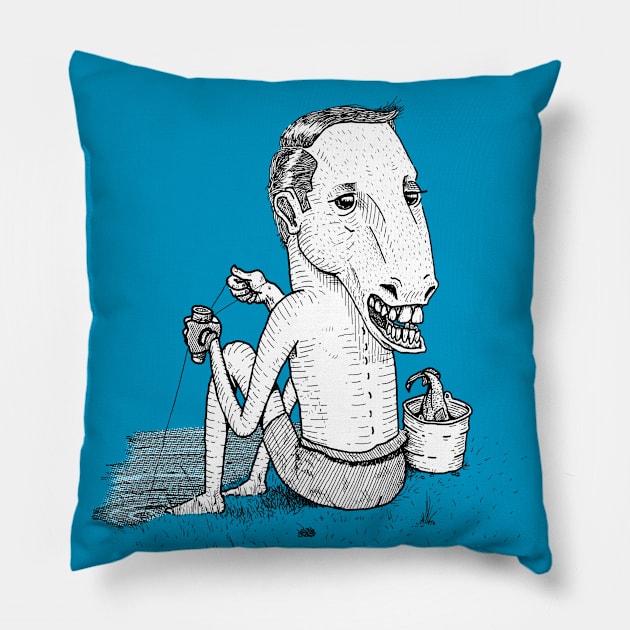 Horse head fisherman Pillow by ismaelandia