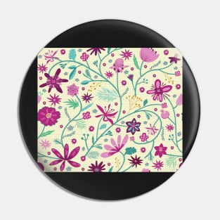 chintz pink and green Pin