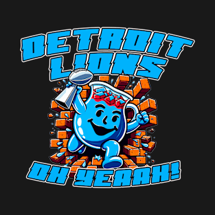 Detroit Football Kool Drink Brick Wall T-Shirt