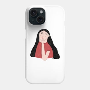 Girl in Red Phone Case