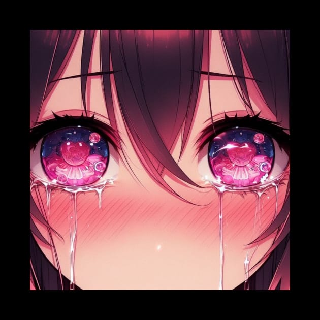 Anime Eyes - Sad Girl Pink by AnimeVision