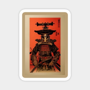 Japanese Woodblock Samurai Warrior Magnet