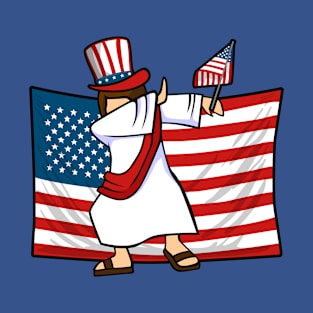 Patriotic Dabbing Jesus T-Shirt