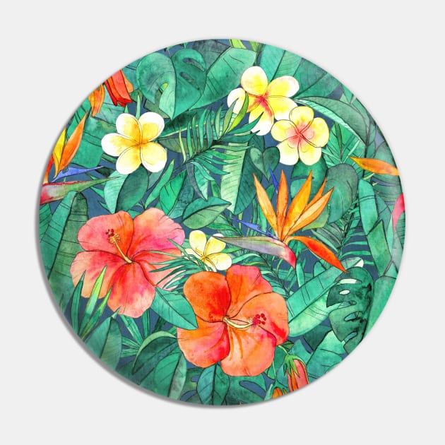 Classic Tropical Garden Pin by micklyn