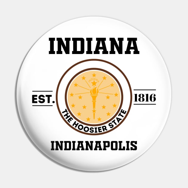 Indiana state Pin by Freaky Designer