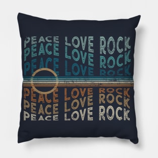 Wave Peace Love Rock Six String Pillow