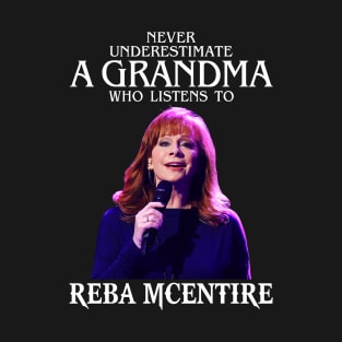 Vintage Never Underestimate A Woman Who Listens to Reba Mcentire T-Shirt