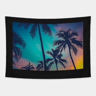 Hawaii Palm Trees At Sunset Tapestry