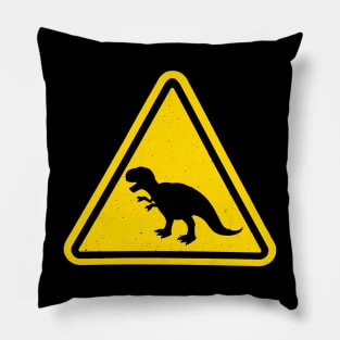 Beware T-rex Pillow