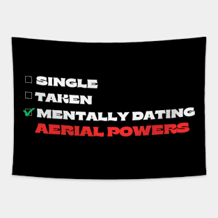 Mentally Dating Aerial Powers (Black) Tapestry