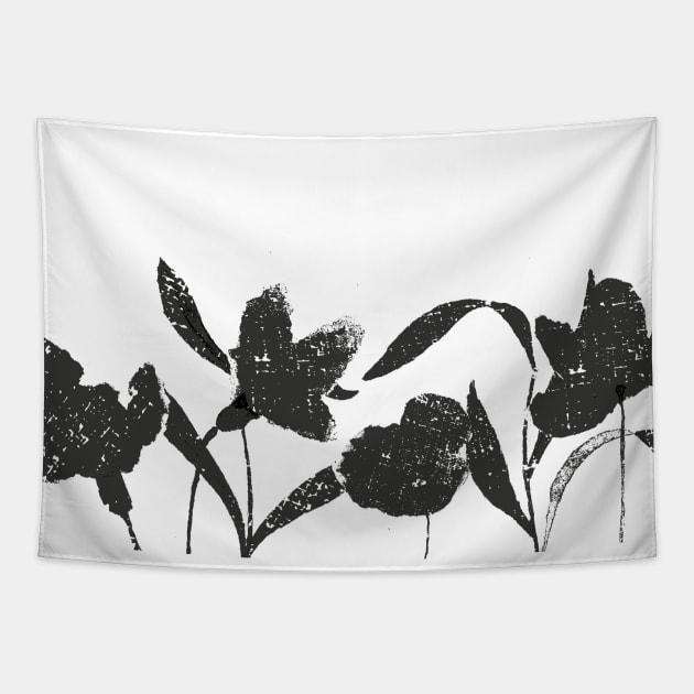 Wall Flowers BW2 -Full Size Image Tapestry by Paloma Navio