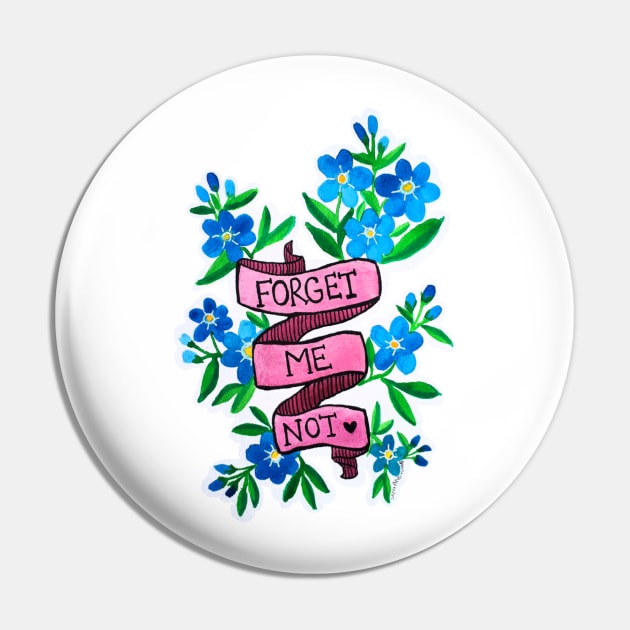 Forget me not blue flowers Pin by SanMade