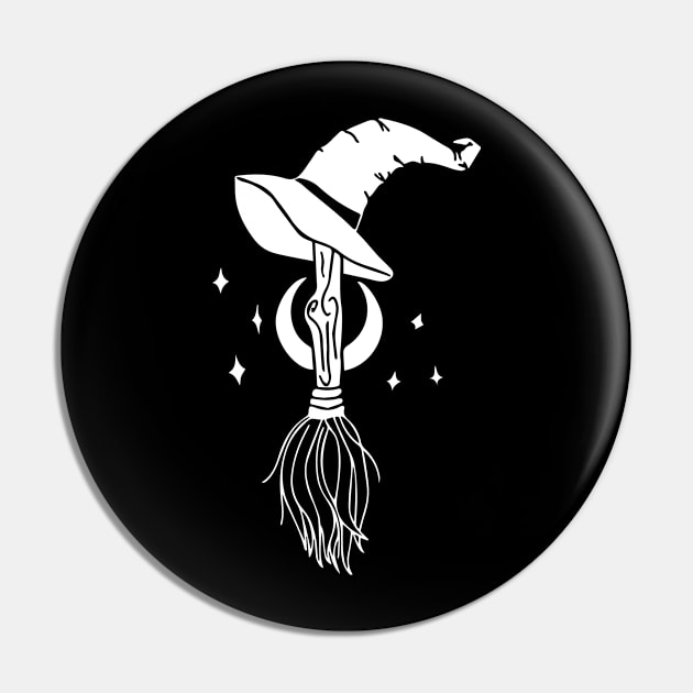 Broomstick Parking Pin by Blackhearttees