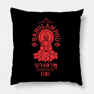 Vintage Bangkok Charm: Explore Banglamphu's Soul in Style Pillow