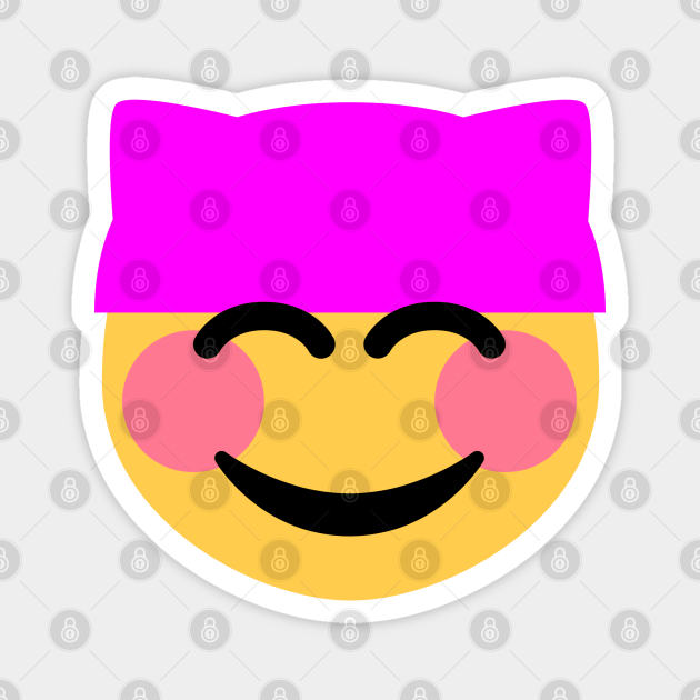 Pink Pussy Hat Emoji Pink Pussy Hat Emoji Magnet Teepublic