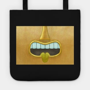 Gold Tiki Tongue Mask! Tote