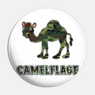 Camelflage funny merch for camels lovers, army lovers, camouflage lovers Pin