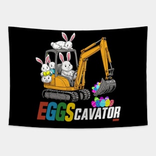 Eggs Cavator Easter Bunny Excavator Cute Boys Kids Toddler Tapestry