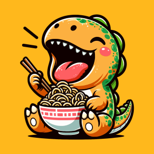 Sweet Dino Eating Ramen T-Shirt