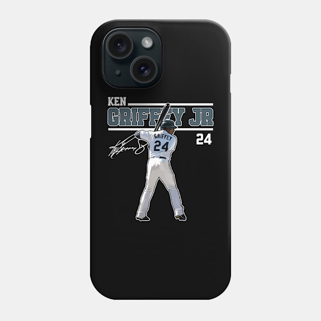 Ken Griffey Jr The Kid Basketball Legend Signature Vintage Retro 80s 90s Bootleg Rap Style Phone Case by CarDE