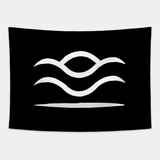 Minimalist Sun and Waves Tapestry