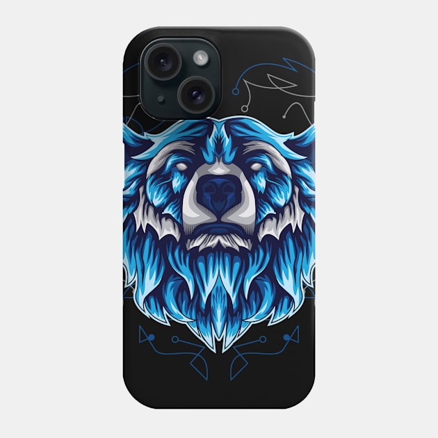 bear head illustration Phone Case by SHINIGAMII