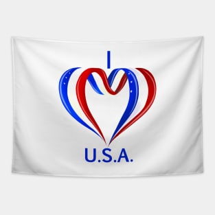 I love U.S.A. AMERICA Tapestry