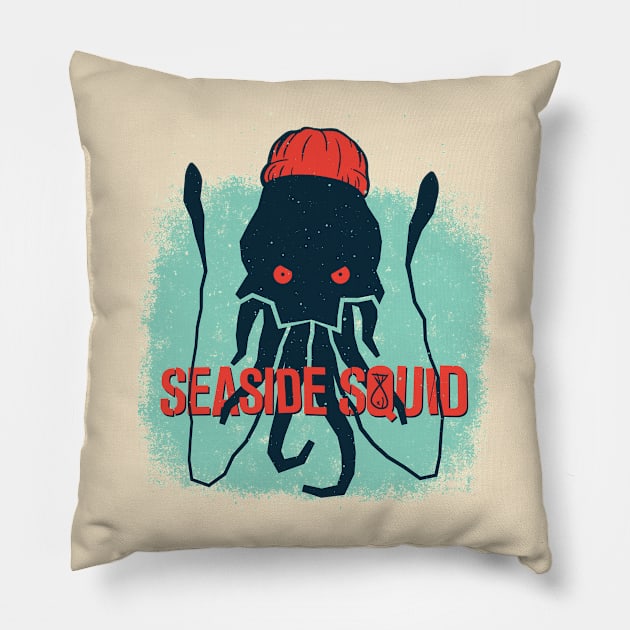 Seaside Squid Pillow by monsieurgordon