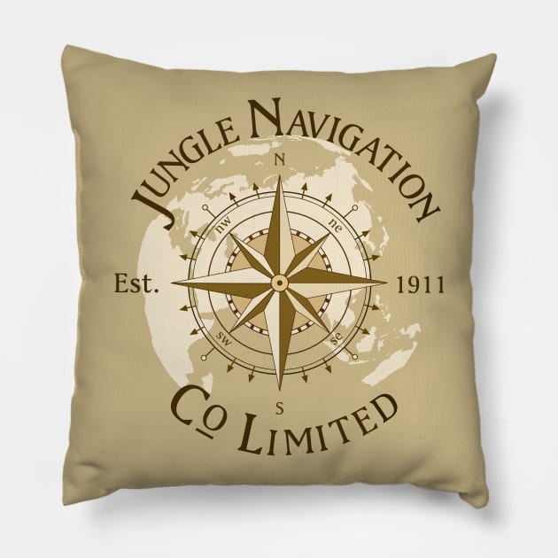 Jungle Navigation Company Pillow by skipperjeff