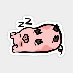 Cute Cartoon Piggy Fast Asleep Magnet