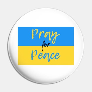 Pray for Peace Ukraine colors Pin