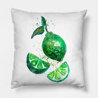 Green Lime Fruits Pillow