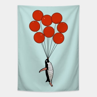 I Believe I Can Fly Penguin Tapestry