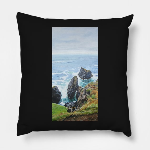 Cornish Coastline Pillow by AdamRTucker