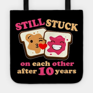 10th Anniversary Shirt Peanut Butter Jelly Couple Tote