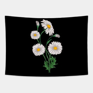 Daisies Chamomile & Marguerites Bouquet Retro Daisy Flower Tapestry