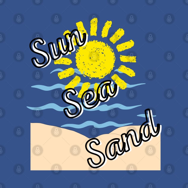 Sun Sea Sand by TravelTeezShop