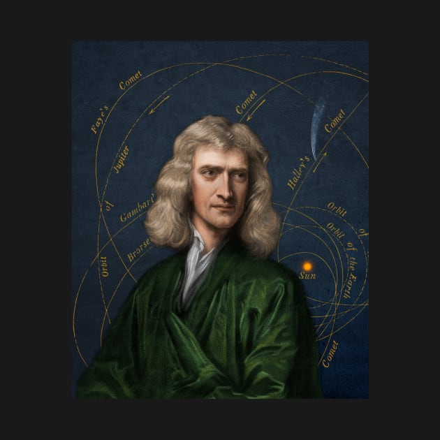 Isaac Newton and orbital motion (C021/9466) by SciencePhoto