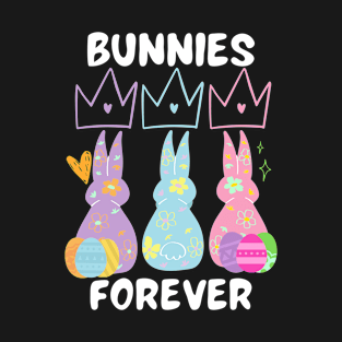 Easter Friends Forever Cute Bunnies Design T-Shirt