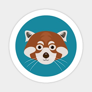 Cute red panda baby face drawing Magnet