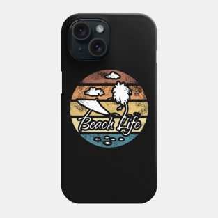 Beach Life Vintage Circle Phone Case