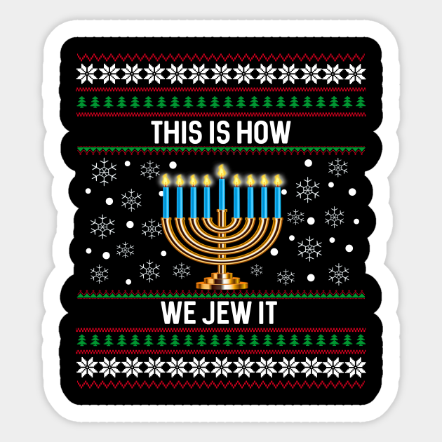 Happy Hanukkah Menorah Hanukkah Candles Hanukkah Gifts Sticker Teepublic