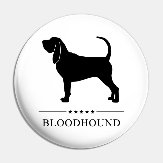 Bloodhound Black Silhouette Pin by millersye