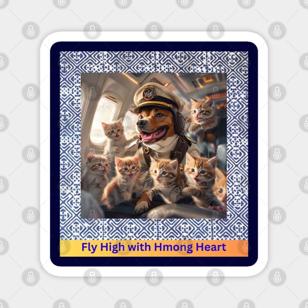 Fly High with Hmong Heart Magnet by Pimcolle